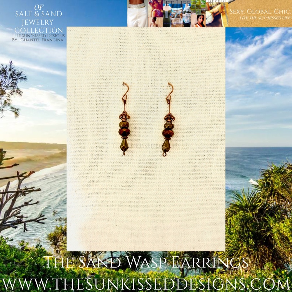 The Sand Wasp Earrings by The Sun*Kissed Designs By ~Chantél Francina~